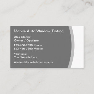 Automotive Window Tinting Business Cards