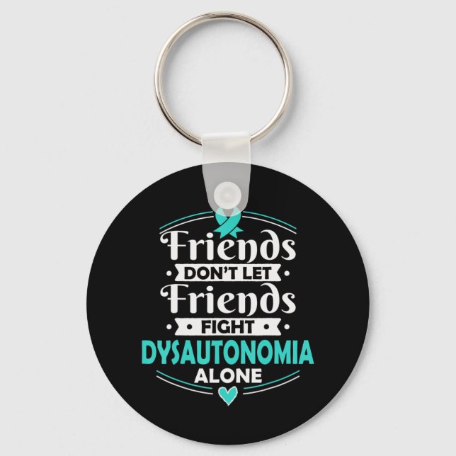 Autonomic Dysfunction Tee - Dysautonomia Awareness Key Ring (Front)