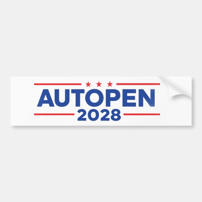 AUTOPEN 2028 BUMPER STICKER (Front)