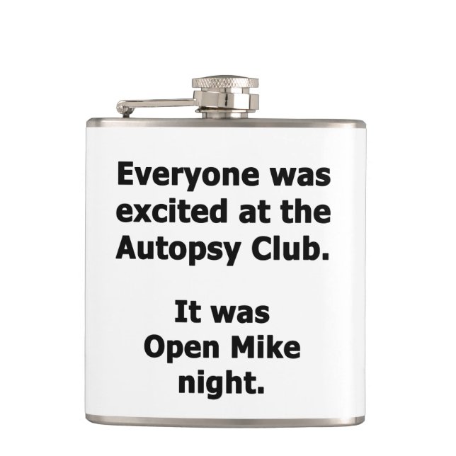 Autopsy Club Hip Flask (Front)