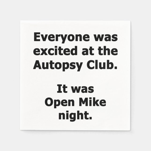 Autopsy Club Napkin (Front)