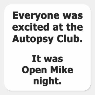 Autopsy Club Square Sticker