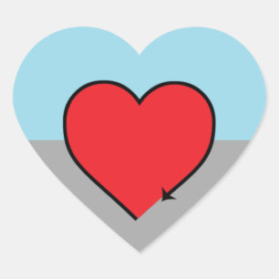 Autosexual Pride Flag and Symbol Heart Sticker