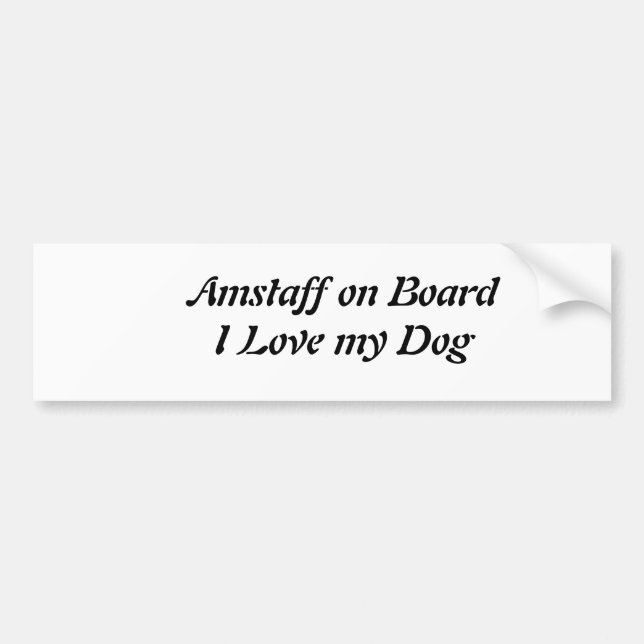 AutoSticker Amstaff Bumper Sticker (Front)