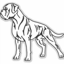 Autosticker Boxer standing
