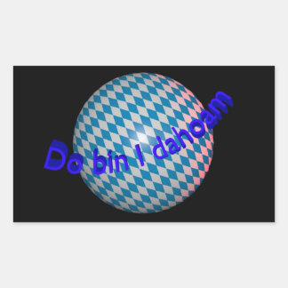Autosticker "Do bin I dahoam" Rectangular Sticker