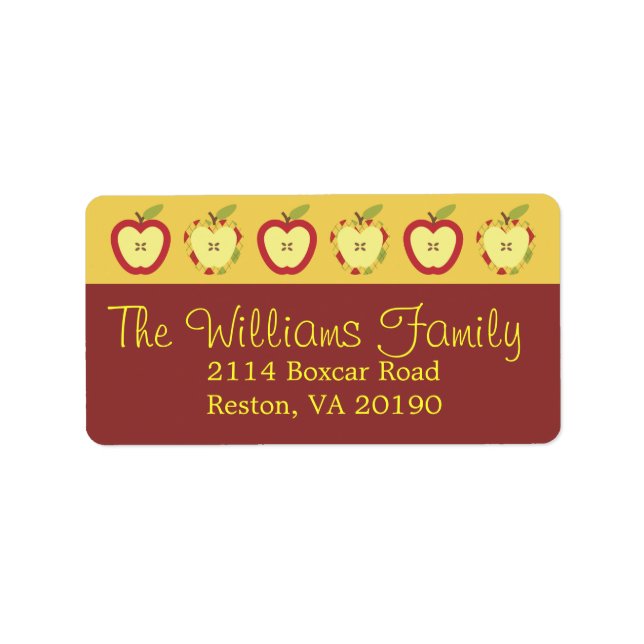 Autum Apples Labels (Front)