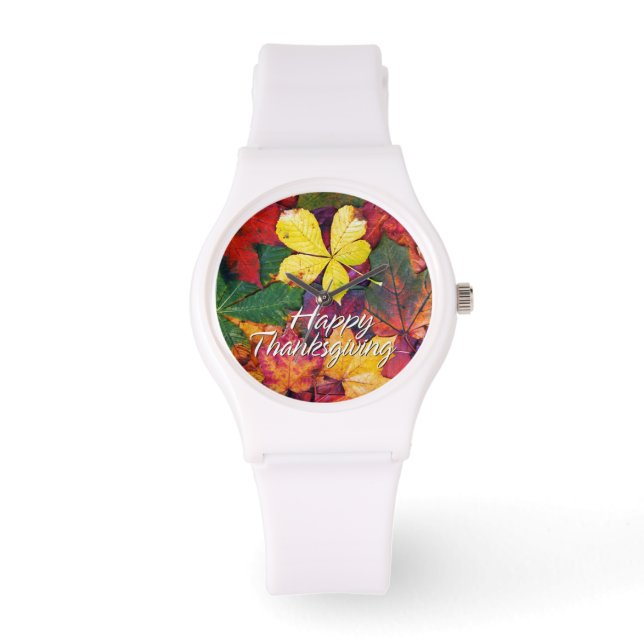 Autum Leaves 5 Watch & Numeral Options (Front)