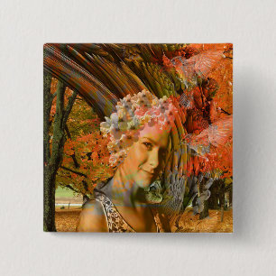 Autumn 15 Cm Square Badge