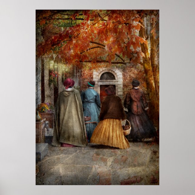 Autumn - A walk downtown Poster (Front)