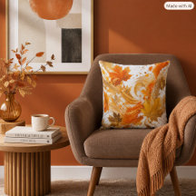 Autumn Abstract Leaves Swirls Paint