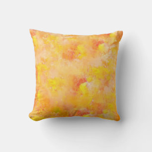 Autumn abstract water colour strokes painting cushion
