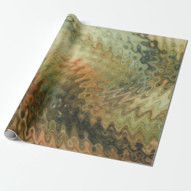 Autumn Abstract Wrapping Paper (Unrolled)