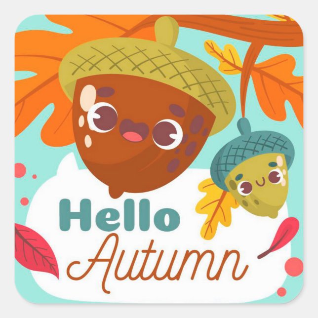 Autumn Acorns Stickers (Front)