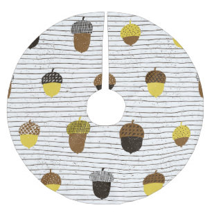 Autumn Acorns: Vintage Vibes Brushed Polyester Tree Skirt