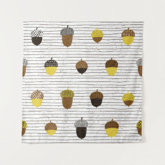 Autumn Acorns: Vintage Vibes Tapestry