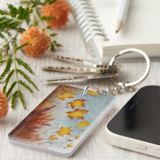 autumn acrylic key ring