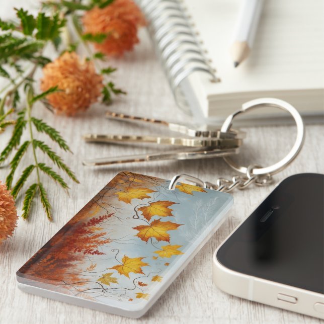 autumn acrylic key ring (Front Right)