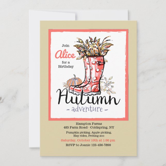 Autumn Adventure Invitation (Front)