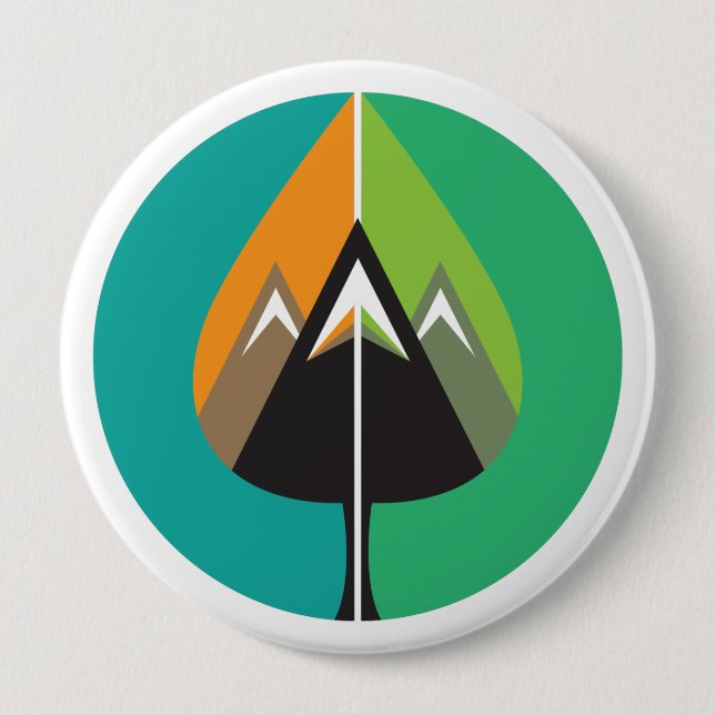 autumn adventures 10 cm round badge (Front)