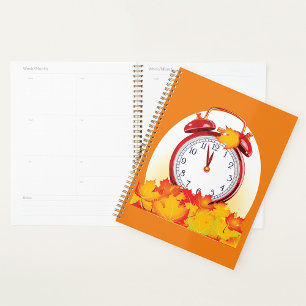 Autumn Alarm Clock Spiral Planner