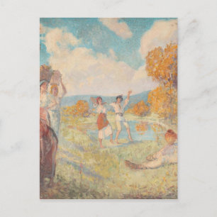 Autumn Allegory (The Art and The Wine) by Nicolae Postcard