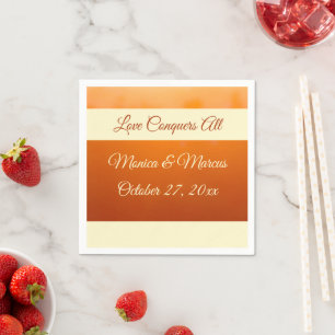 Autumn Amber Skies Wedding Event Ombre Orange Napkin