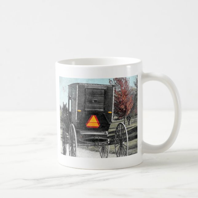 Autumn Amish Buggy Coffee Mug (Right)
