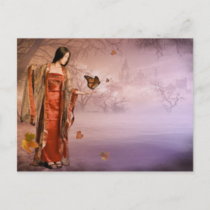 Autumn and Monarch Butterflies Postcard