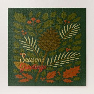 Autumn and Winter Holidays Season's Greetings Jigsaw Puzzle