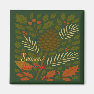 Autumn and Winter Holidays Season's Greetings Magnet
