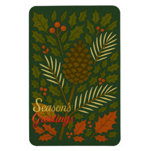 Autumn and Winter Holidays Season's Greetings Magnet