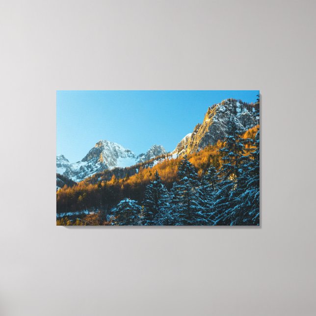 Autumn and winter scenery canvas print (Front)