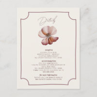 Autumn Anemone Hand Drawn Border Wedding Details