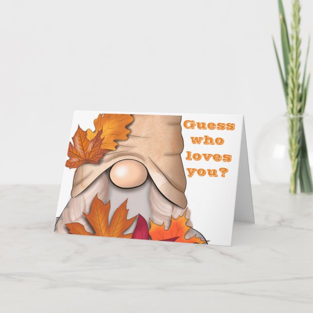 AUTUMN ANNIVERSARY WISH TO MY WIFE/HUSBAND/PARTNER HOLIDAY CARD (Front)