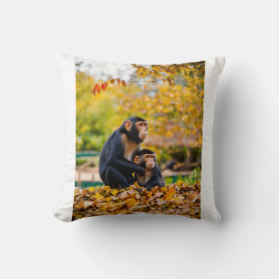 Autumn Antics: Monkeys at Play Cushion
