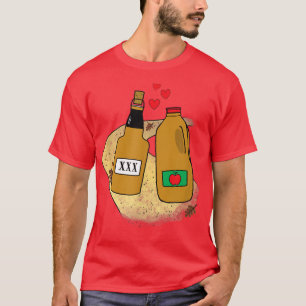 Autumn Apple Cider Loves Rum Falling Leaves Fall F T-Shirt