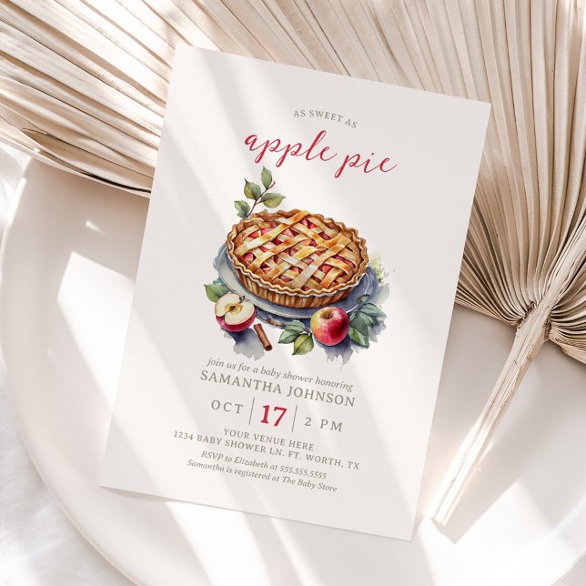 Autumn Apple Pie Baby Shower Invitation (Creator Uploaded)