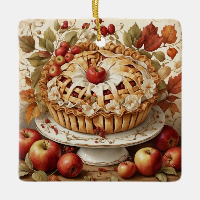Autumn Apple Pie Ornament (Front)