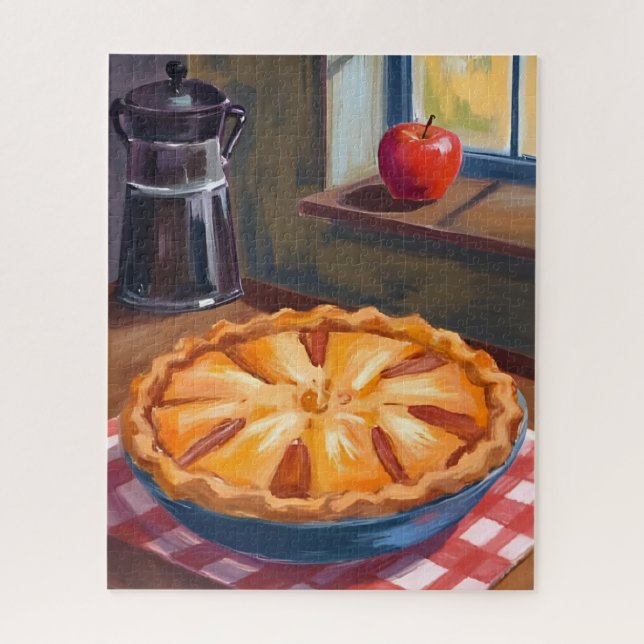 Autumn Apple Pie Watercolor Jigsaw Puzzle (Vertical)