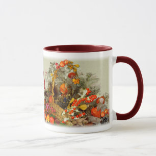 AUTUMN ARRANGEMENT ~ Monogram Ringer Mug