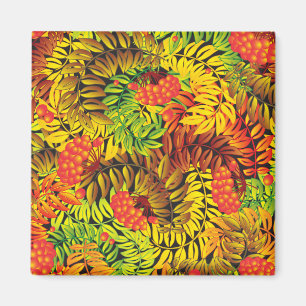 autumn ashberry leaves magnet