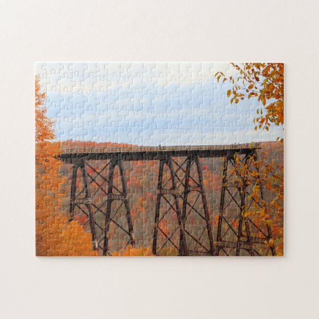 Autumn At Kinzua Bridge Family Fun Time Puzzle (Horizontal)