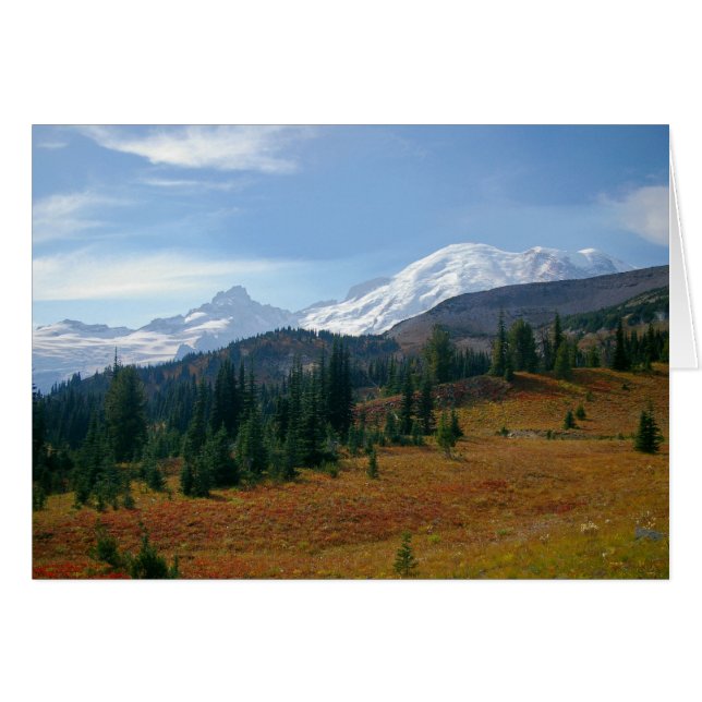 Autumn at Mount Rainier postcard (Front Horizontal)