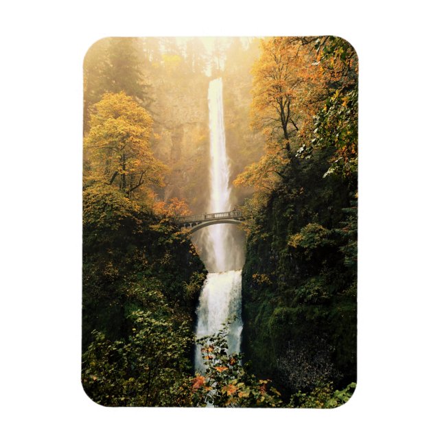 Autumn at Multnomah Falls, OR Magnet (Vertical)