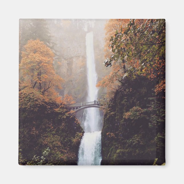 Autumn at Multnomah Falls, Oregon Magnet (Front)