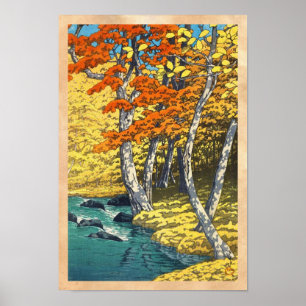 Autumn at Oirase Hasui Kawase scenery shin hanga Poster