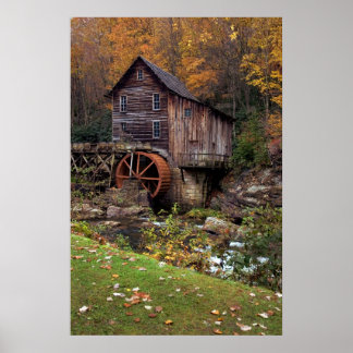 Autumn At The Grist Mill Print