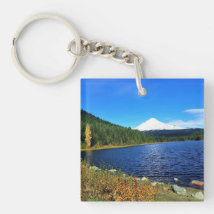 Autumn at Trillium Lake, OR Key Ring