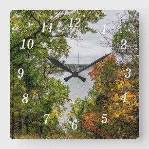 Autumn At Truman Dam Wall Clock